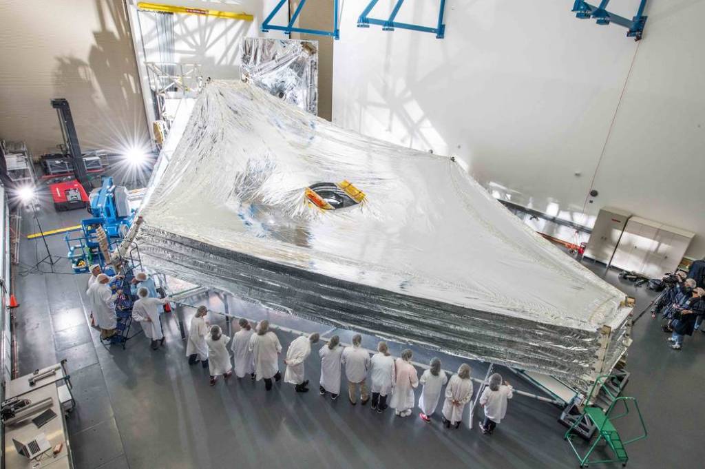 NASA’s Webb Sunshield Stacks Up to Test!