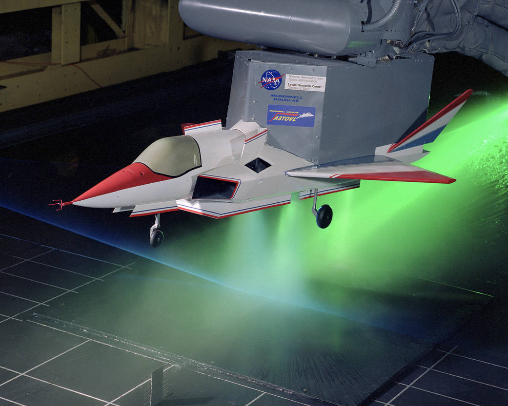 Supersonic Short Take Off Vertical Landing Hot Gas Ingestion Model 9X15 Wind Tunnel