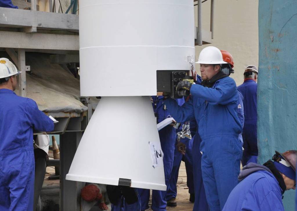 OCO-2’s Delta II Rocket First Stage Assembly
