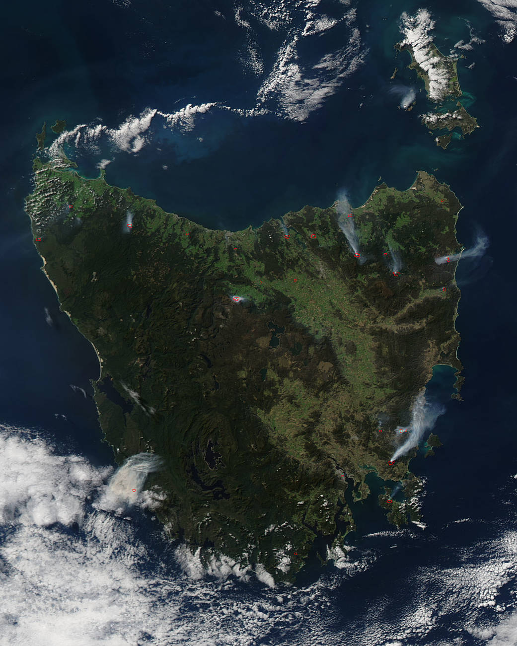 Aqua image of Tasmania from April 20