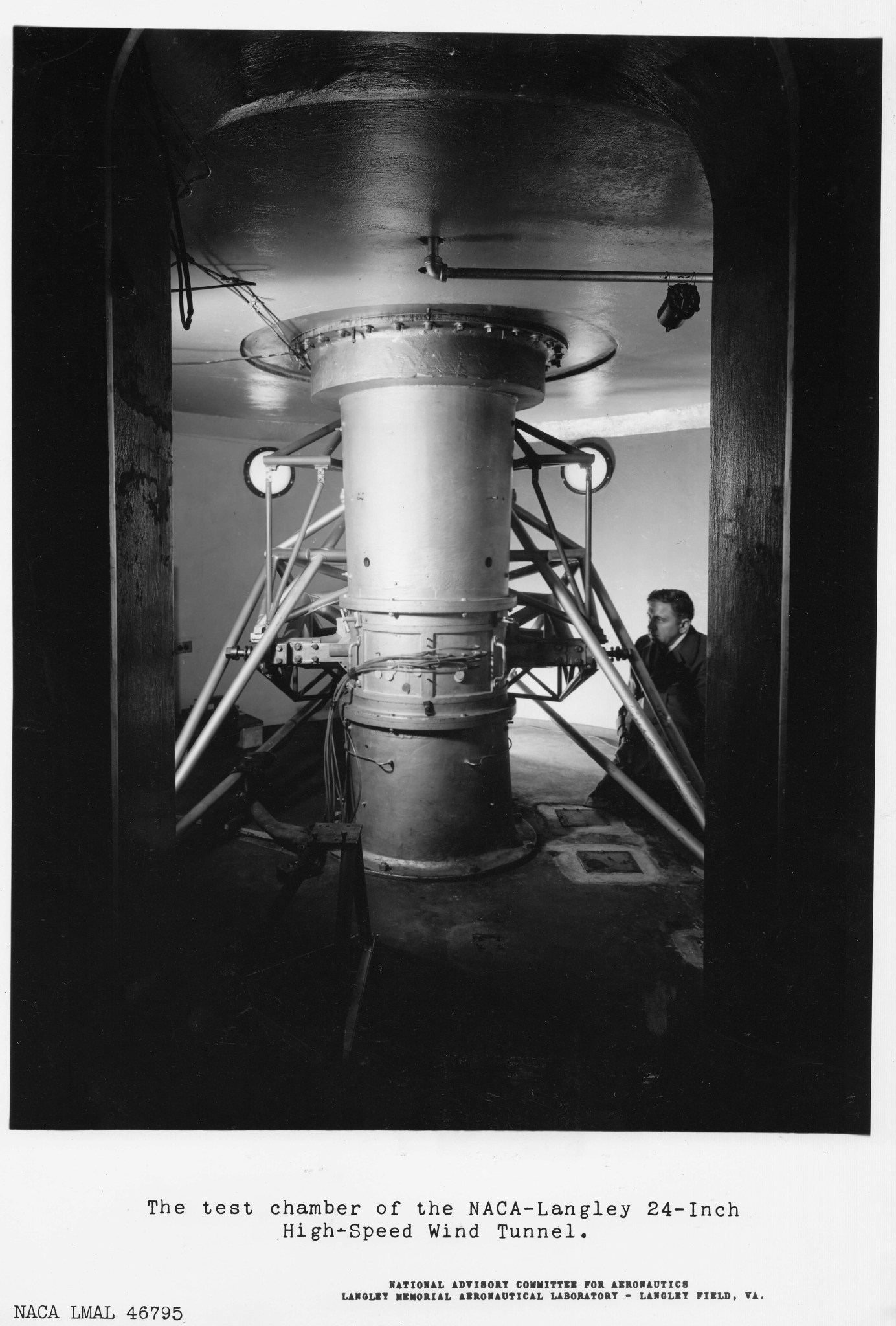 Test Chamber of the 24-Inch High-Speed Tunnel, Building B585, in 1946.