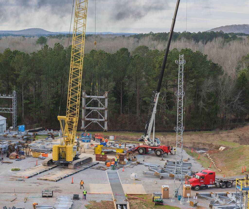 Second SLS Test Stand Begins Rise at NASA Marshall