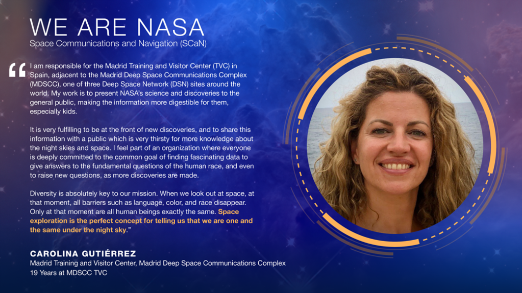 We Are NASA: Carolina Gutiérrez, Madrid Deep Space Communications Complex Visitor and Training Center