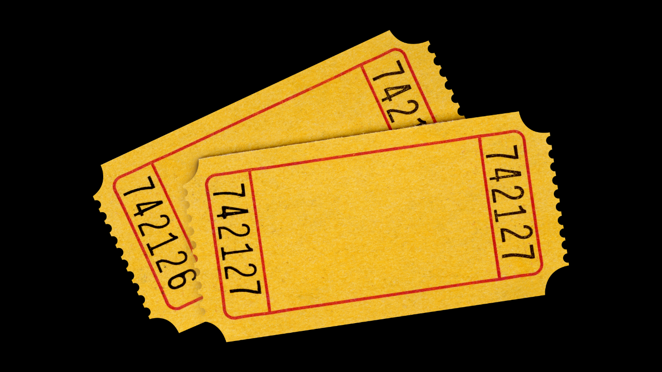 large yellow tickets