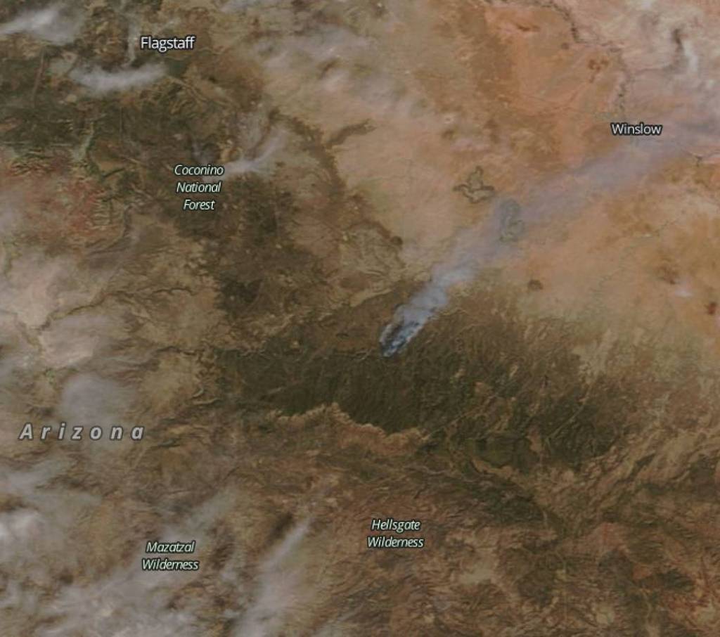 NASA’s Terra Satellite Spots Arizona’s Tinder Fire