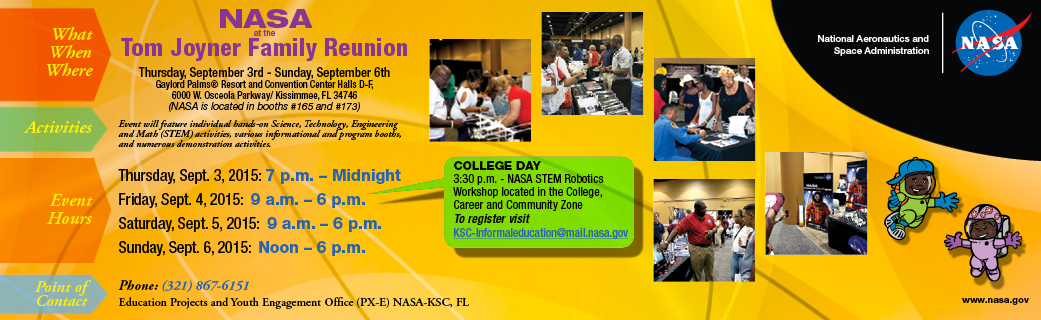 Flyer for Tom Joyner event attended by the KSC Public Engagement Office