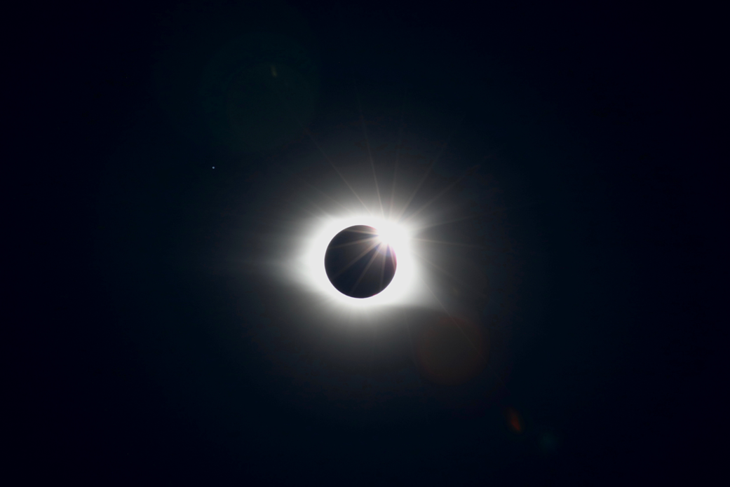photo of solar eclipse as seen from Greenville, SC