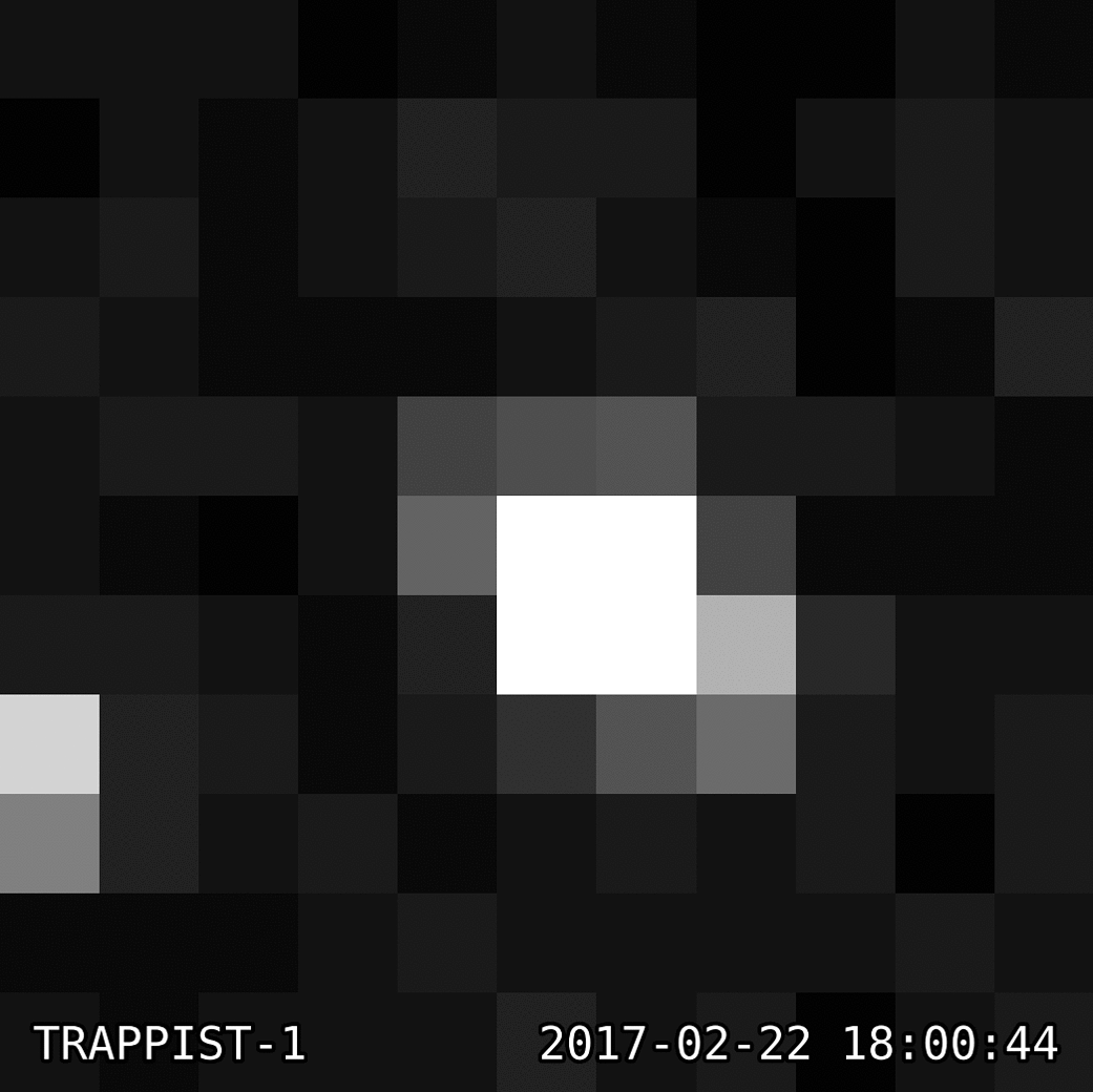 Kepler animation of light from TRAPPIST-1