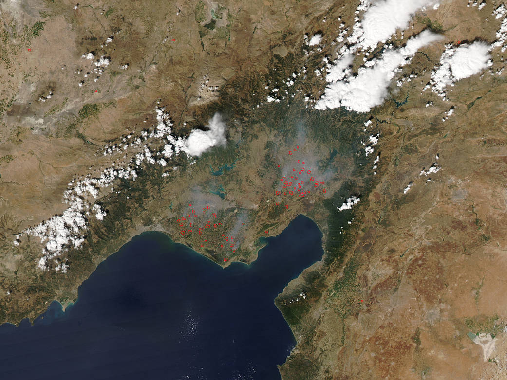 Agricultural fires in Turkey