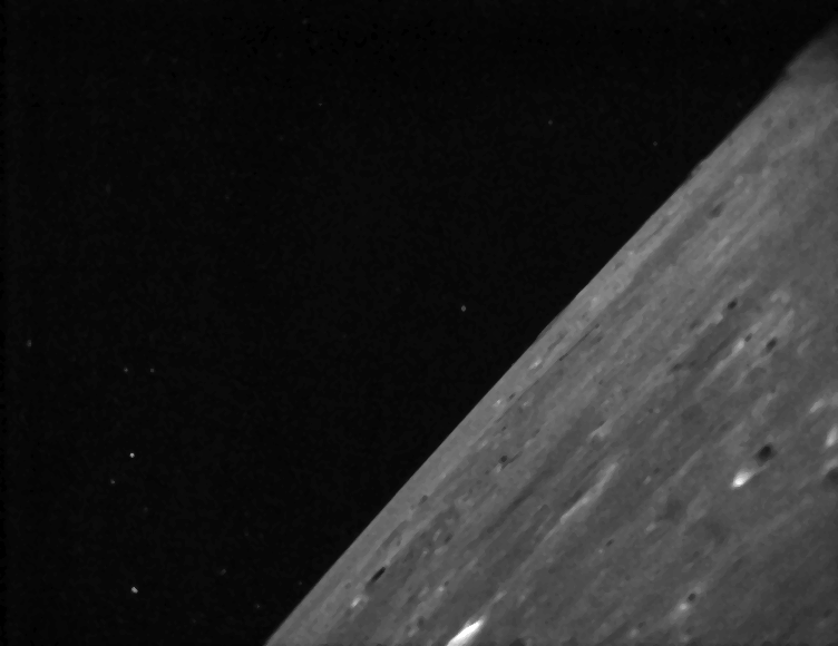 LADEE Star Tracker Image with Wollaston P crater and Mons Herodotus