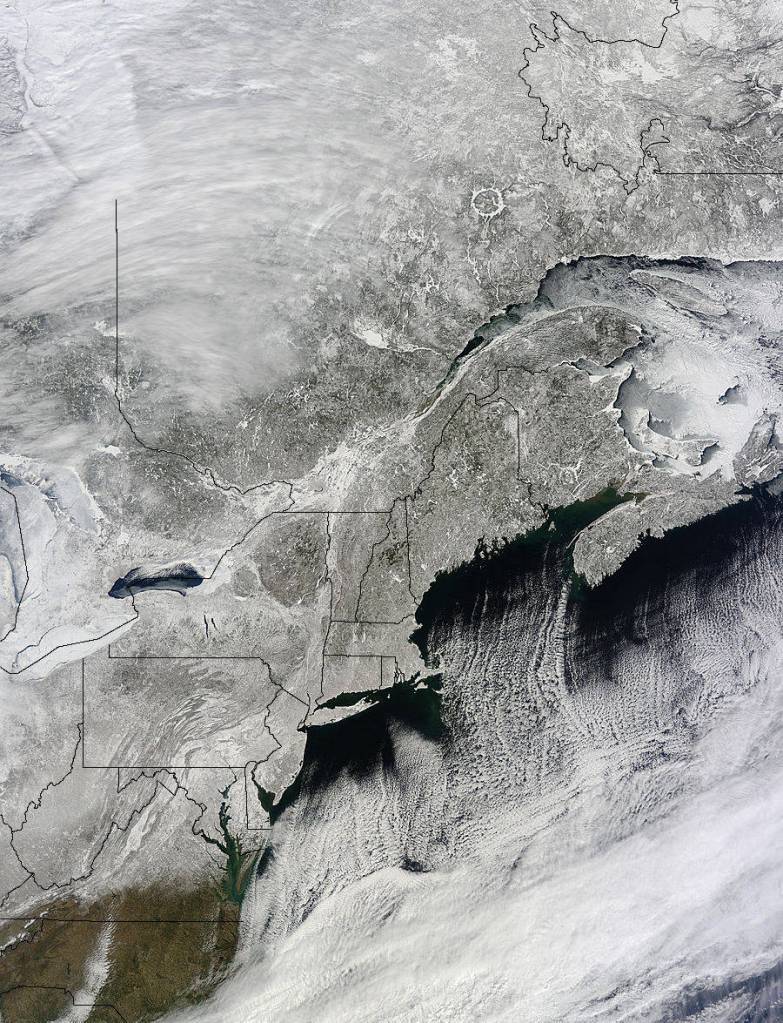 A NASA Satellite View of U.S. Northeastern Snow