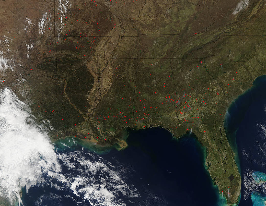 fires in southeastern U.S.