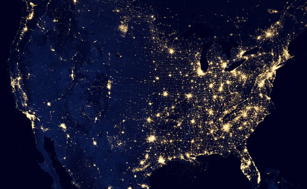 USA from space