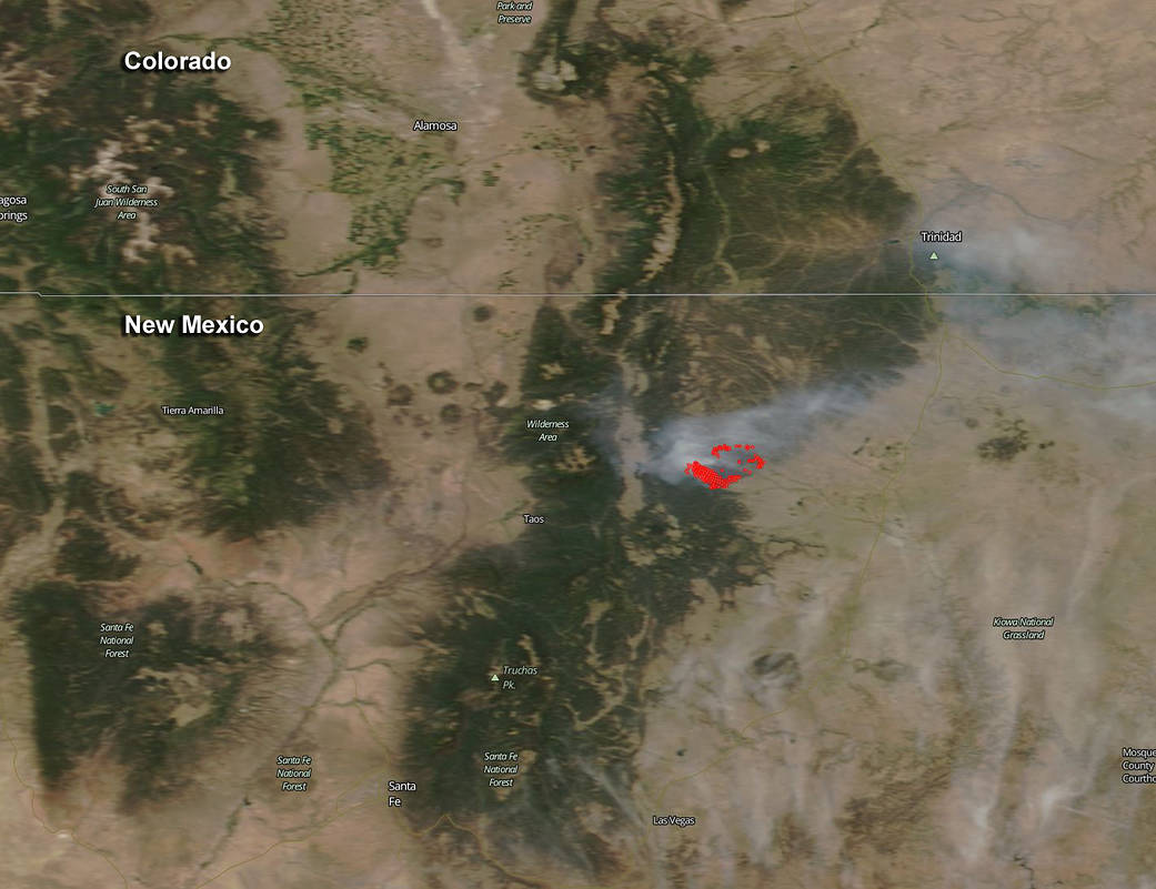 Terra image of UTE fire