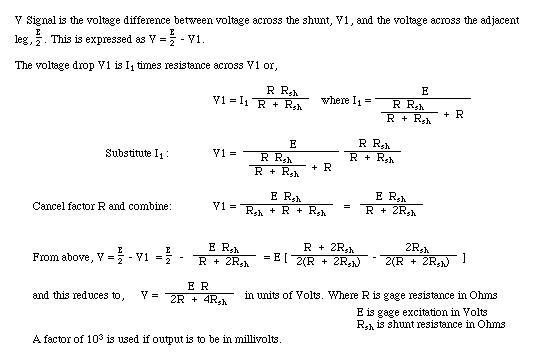 V Signal equation