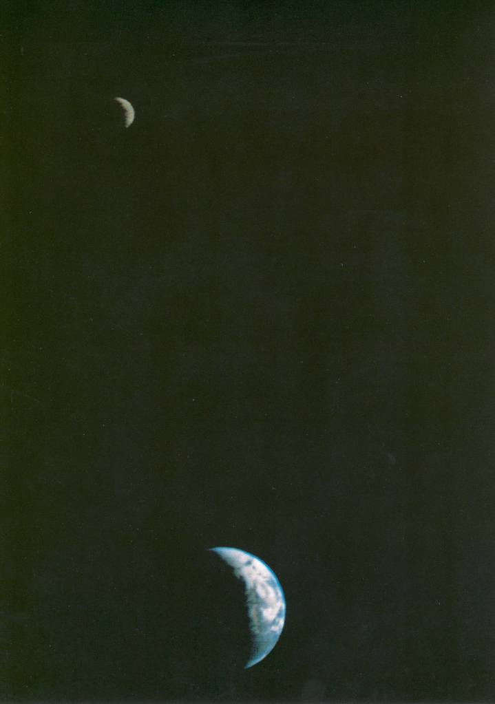 Voyager 1 Takes the First Image of the Earth-Moon System in a Single Frame
