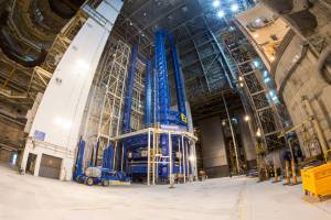 A 170-foot powerhouse -- the Vertical Assembly Center (VAC) -- is near completion and will soon be ready to build the core stage