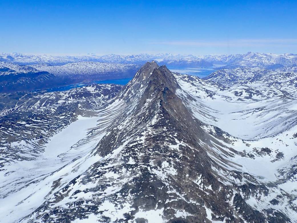 A minor mountain ridge dividing two distinct glacial valleys