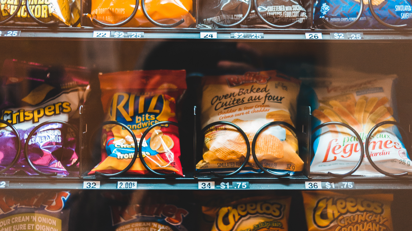 chips in a vending machine
