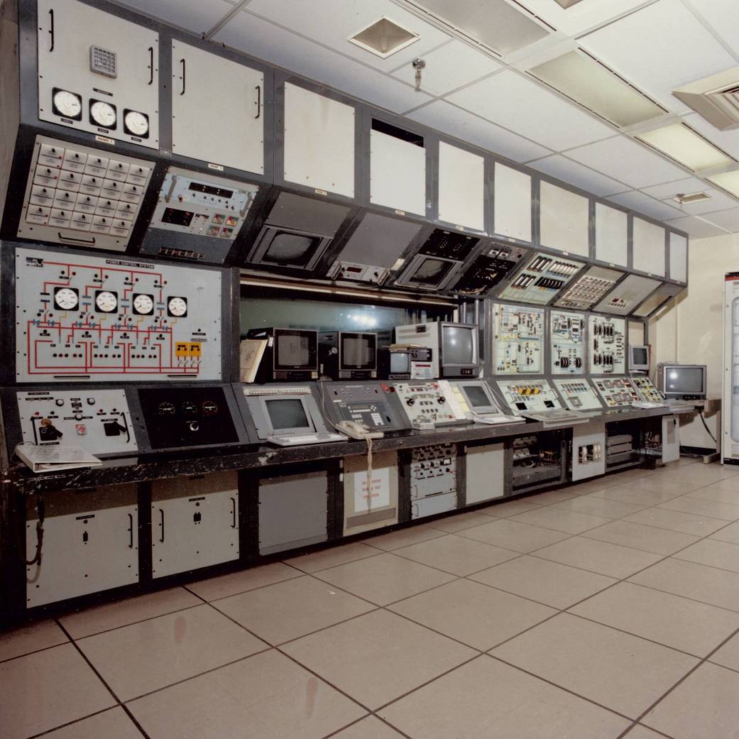 View of the Control Room in ARMSEF prior to early 1990s upgrade, facing northeast