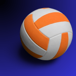 orange and white volleyball