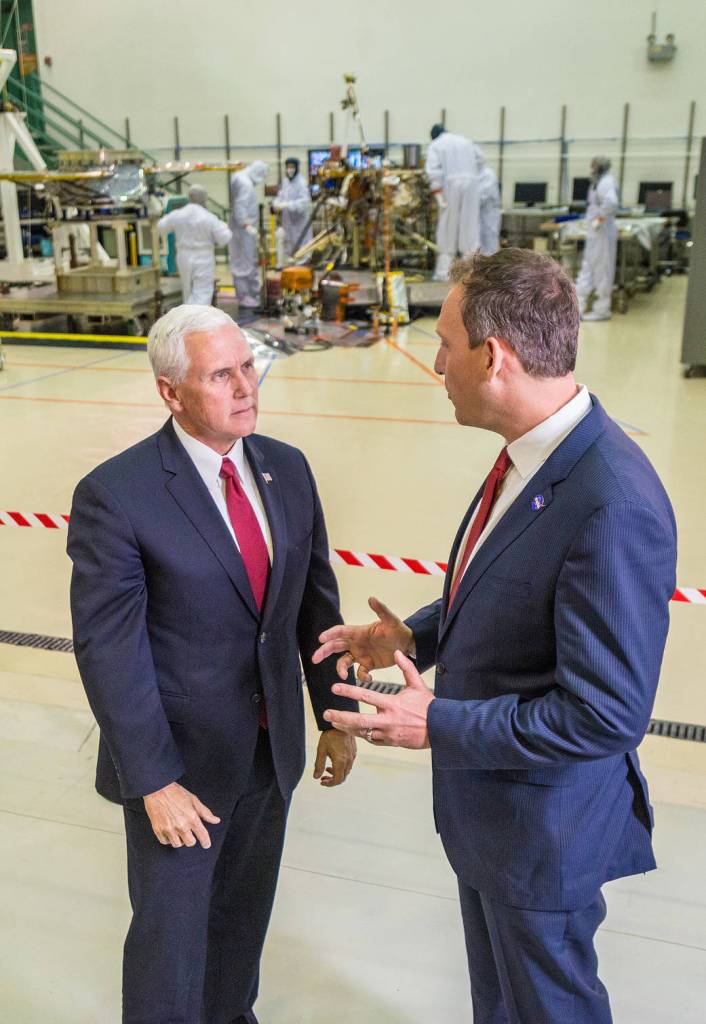 Vice President Pence Views InSight, NASA’s Next Spacecraft to Mars
