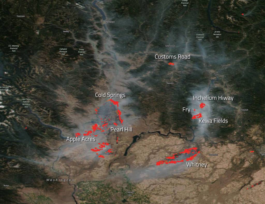 NOAA/NASA’s Suomi NPP Satellite Focuses on Washington State’s “Ring of Fire”