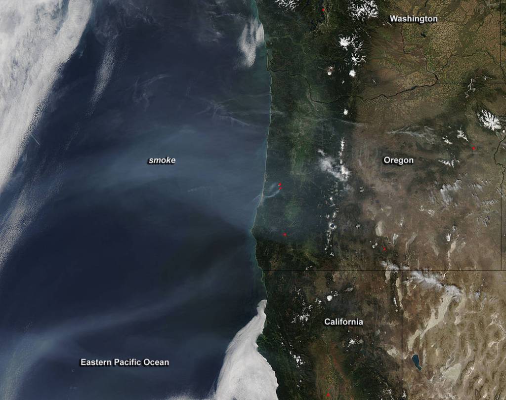 Red Skies in U.S. Pacific Northwest Caused by Smoke from Siberian Fires