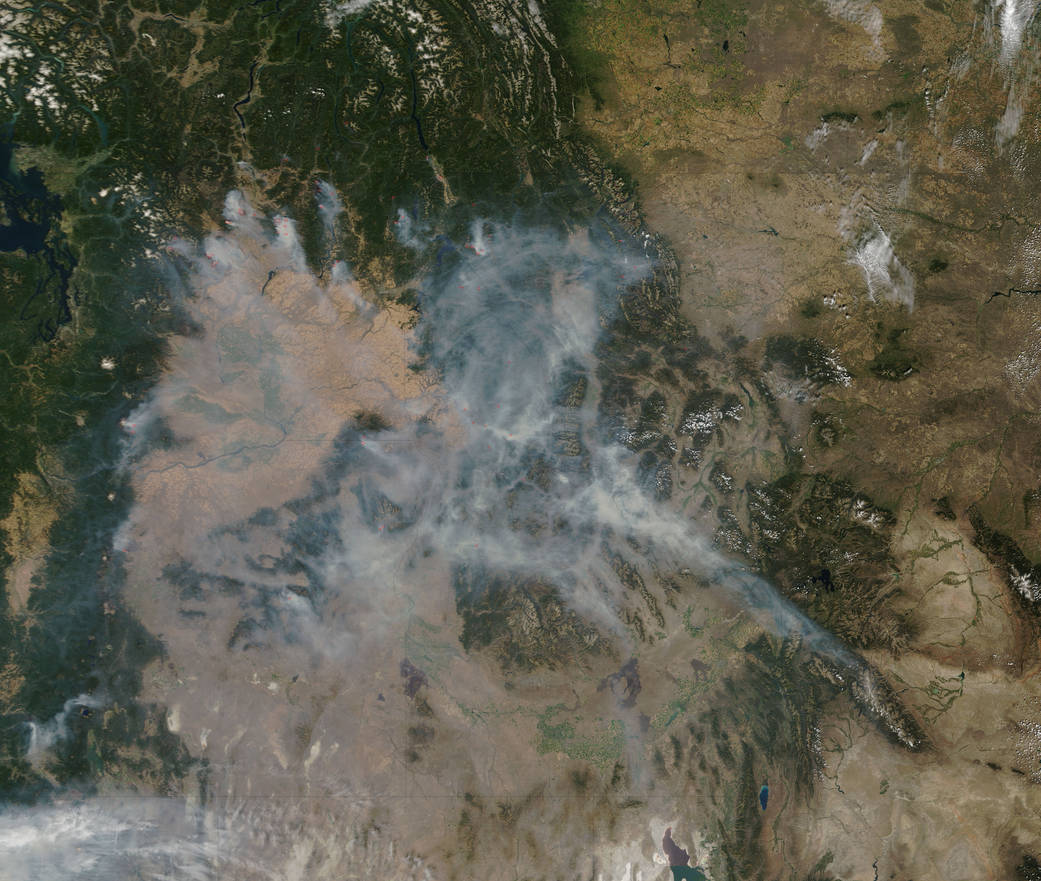 smoke and fires in Washington, Oregon and Idaho