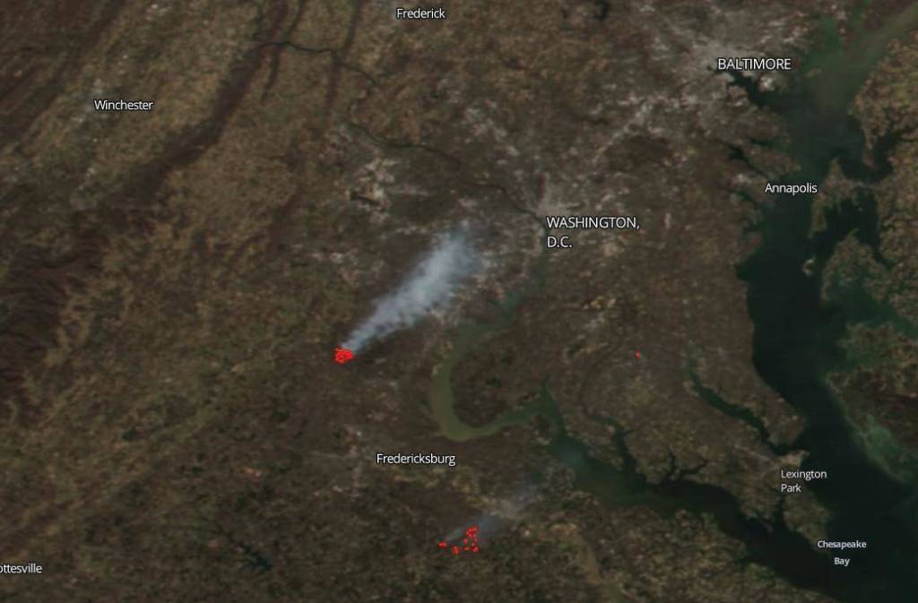 Controlled Burn In Virginia Brings Ash and Smoke to Washington, DC Area