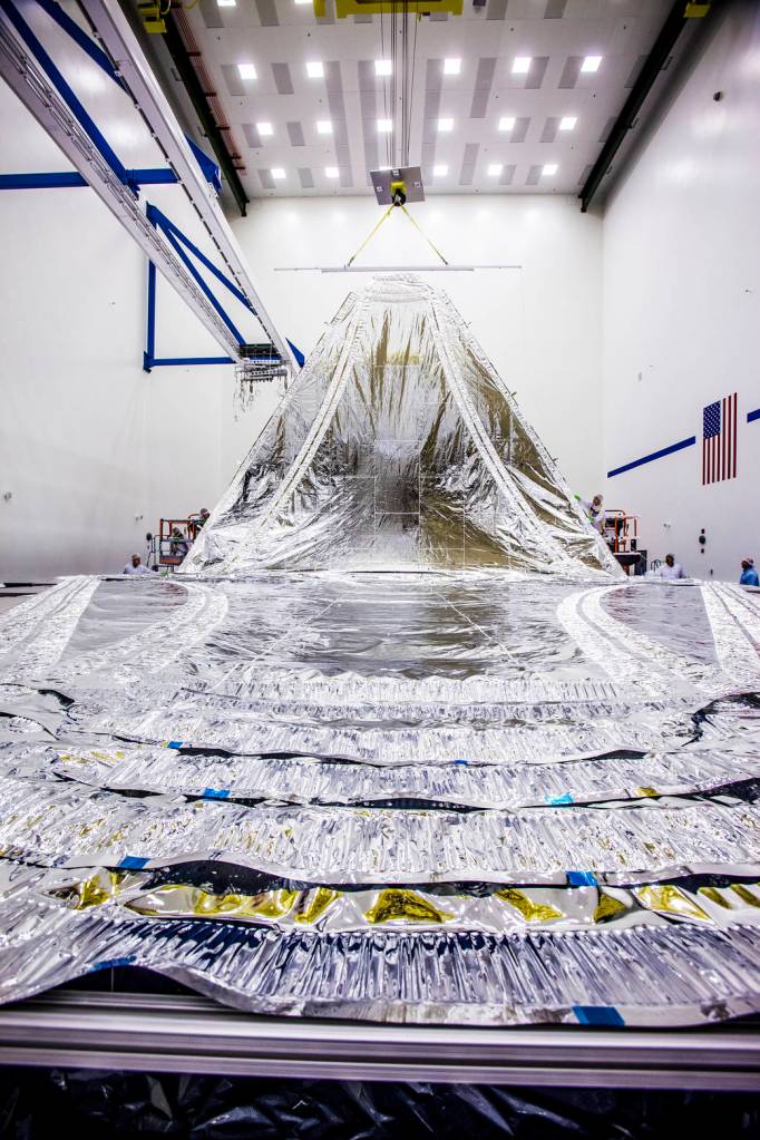James Webb Space Telescope Sunshield Waterfall