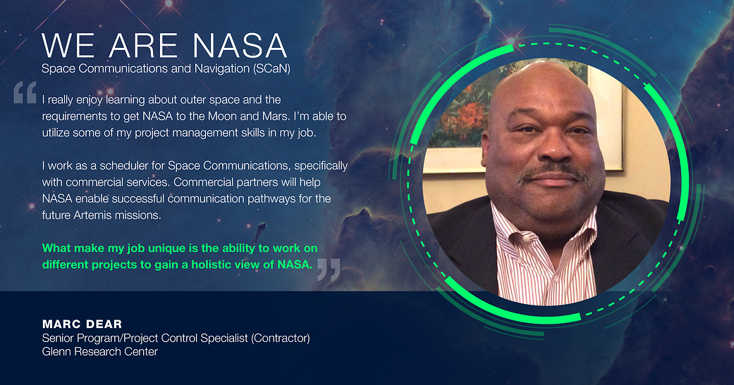 We Are NASA: Marc Dear, Senior Program/Project Control Specialist (Contractor)