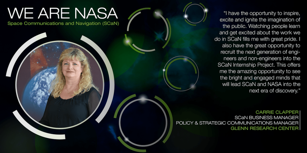 We Are NASA: Carrie Clapper, SCaN Business Manager and Policy and Strategic Communications Manager