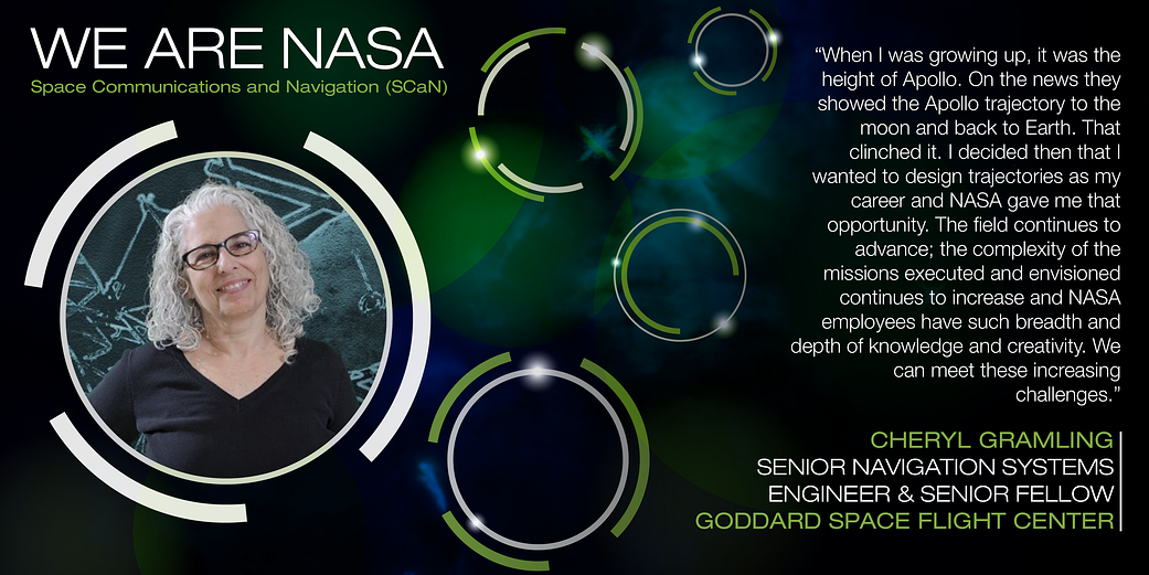 We Are NASA: Cheryl Gramling, Senior Navigation Systems Engineer & Senior Fellow 