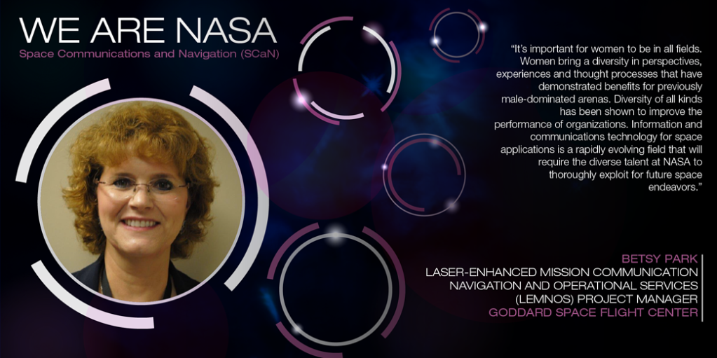 We Are NASA: Betsy Park, Laser-Enhanced Mission Communication Navigation and Operational Services (LEMNOS) Project Manager