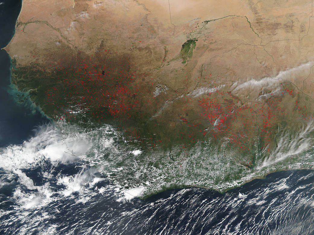 fires in West Africa