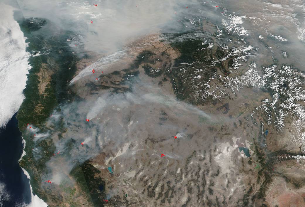 fires across the U.S. West Coast