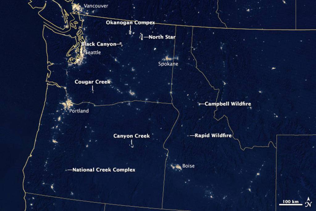 Northwestern Fires By Night