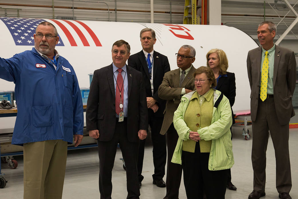 NASA’s Wallops Flight Facility in Virginia hosted Sen. Barbara Mikulski of Maryland and agency Administrator Charles Bolden.