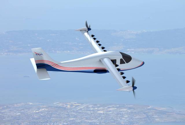 Artist's rendering of X-57 Maxwell all-electric airplane.