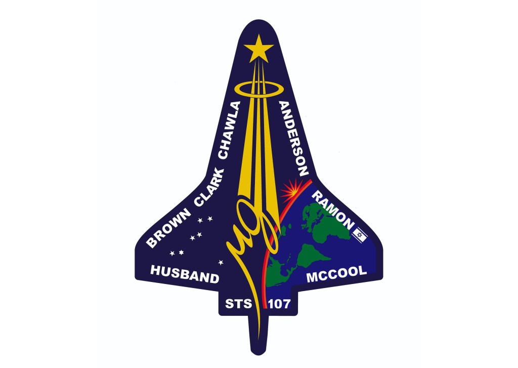This is the insignia for the STS-107 mission which is a multidiscipline microgravity and Earth science research mission involving 80-plus International experiments to be performed by a crew of seven during the 16-day mission. The breadth of science conducted on this mission will have widespread benefits to life on Earth. Many of the experiments will be managed by the Marshall Space Flight Center in Huntsville, Alabama. The first shuttle mission in 2003, the STS-107 mission launched January 16, 2003, for the 28th flight of the Space Shuttle Orbiter Columbia and the 113th flight overall in NASA's Space Shuttle program.