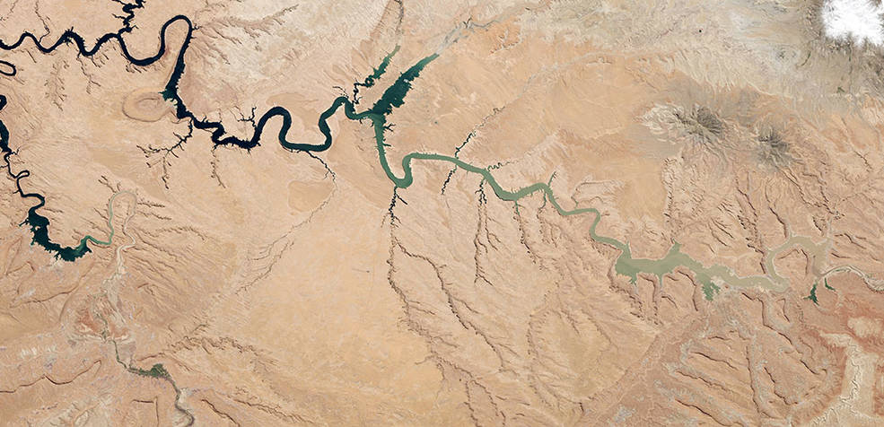 A drought-stricken Lake Powell