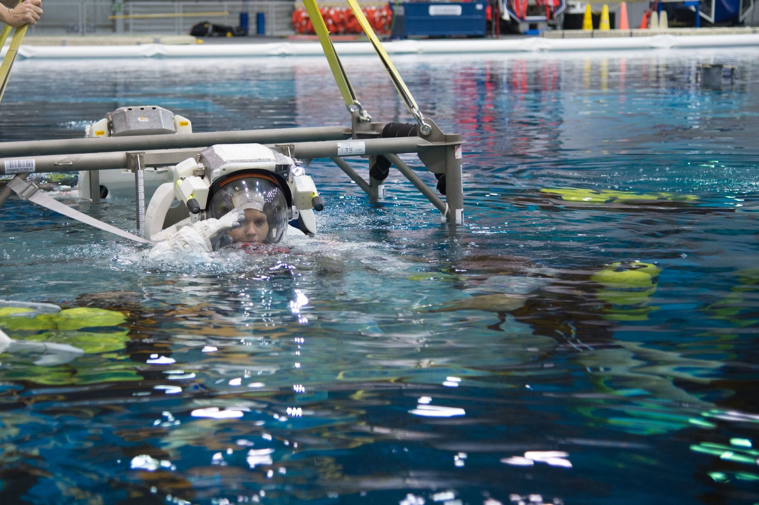 January 2015) ASCAN astronauts Josh Cassada and Anne McClain during their ASCAN EVA Skills 3 Training.