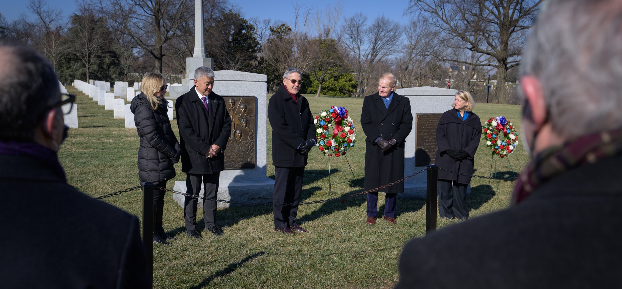 Wreaths were laid in memory of those men and women who lost their lives in the quest for space exploration.