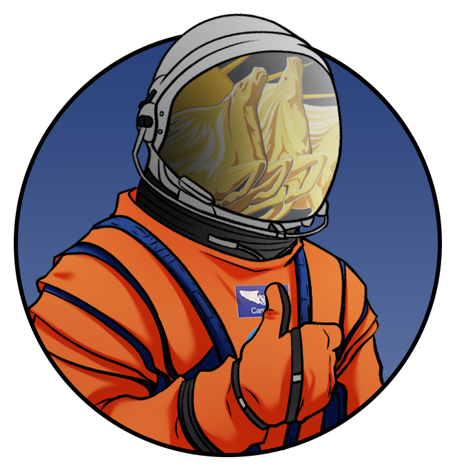Artist rendering of Commander Moonikin Campos