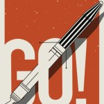 Card for Explorer 1 showing the satellite against an orange background and the word Go! in white text with Explorer 1 text in blue