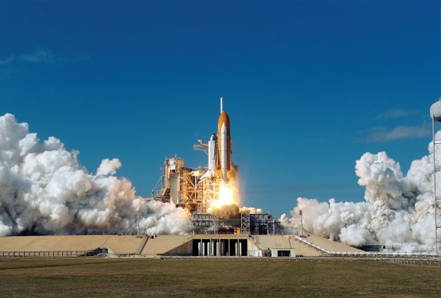 Liftoff of space shuttle Columbia on the STS-107 mission.