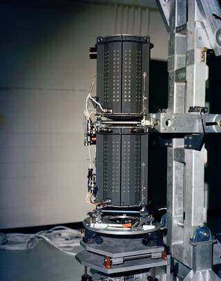 Each of NASA’s Voyager probes are equipped with three radioisotope thermoelectric generators (RTGs), including the one shown here.