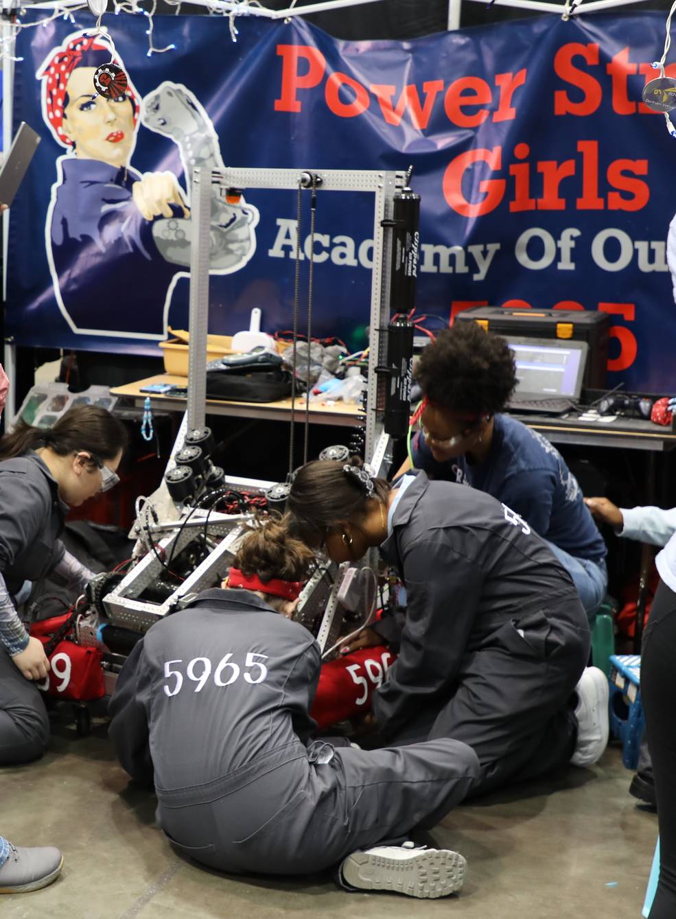 Students from the Power Struck Girls Team 5965.