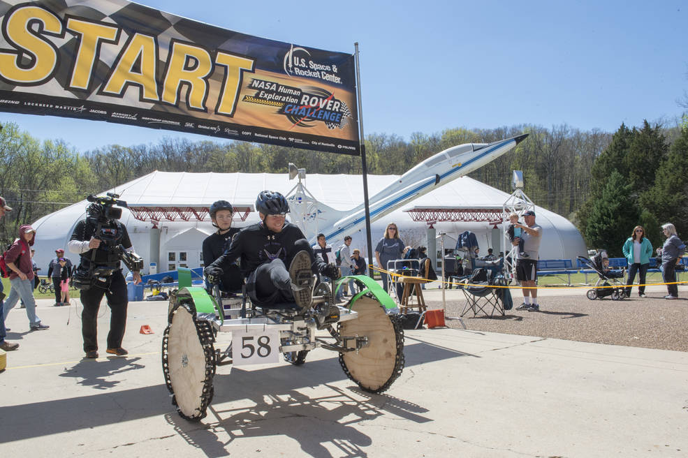: Students compete during NASA’s 2019 Human Exploration Rover Challenge. The 2023 culminating event returns Friday and Saturday, April 21-22, 2023, in Huntsville, Alabama. 